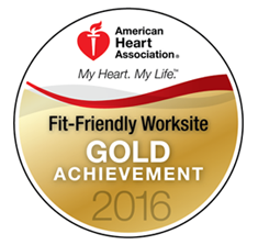 American Heart Association Fit-Friendly Worksite, Gold Achievement, 2016